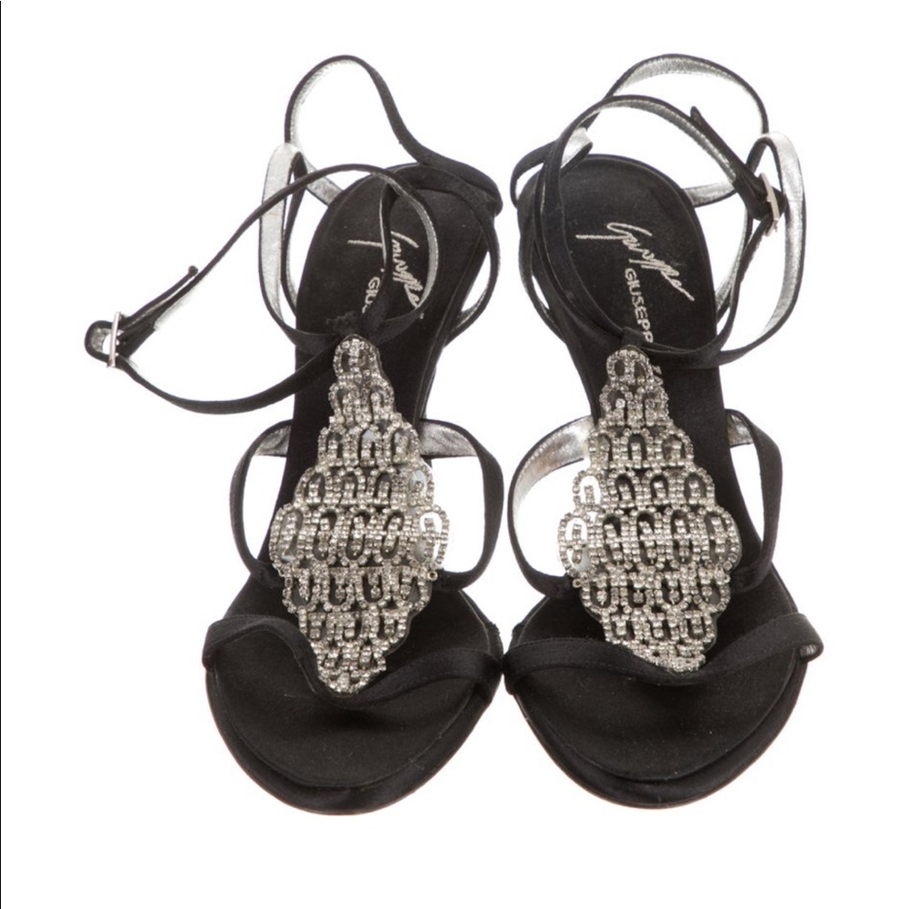 Giuseppe Zanotti embellished satin sandals heels